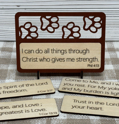 Paw Prints Interchangeable Bible Verse