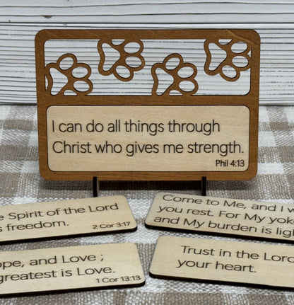 Paw Prints Interchangeable Bible Verse